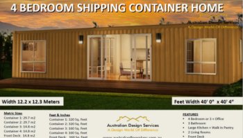 4 Bed Ship Container Granny Flat Plan